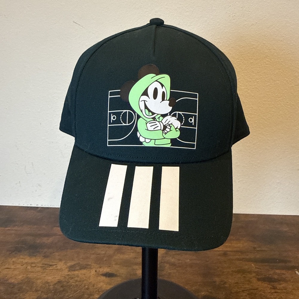 Adidas X Mickey Mouse Kids LK Cap Aurora Ivy JM1823 OSFC Snap Back Green Hat